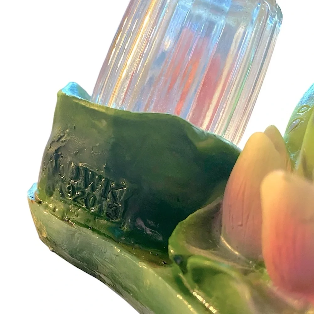 Vintage Retro Frog Salt & Pepper Shaker Set Signed